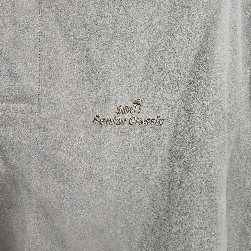 Zero Restriction Mens Golf Vest Tan Faux Suede SBC Senior Classic L Made in USA